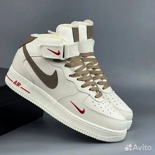 Nike Air Force 1 High Beige с Мехом