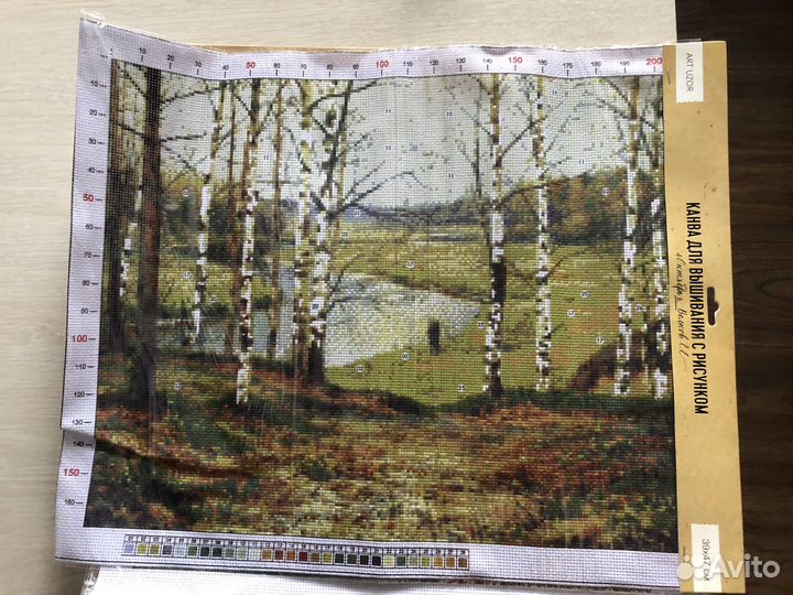 Канва для вышивания с рисунком без ниток новые
