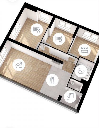 3-к. квартира, 85,4 м², 28/32 эт.