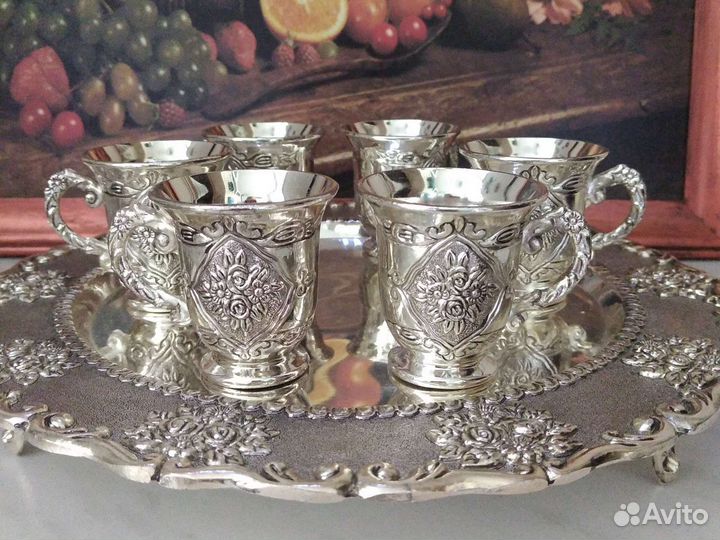 Коньячный набор мельхиор Германия Rosenberg