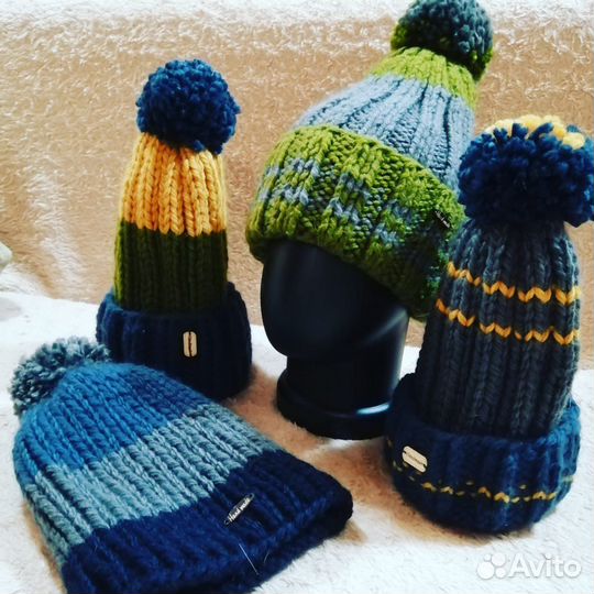 Вязаные шапки ручной работы