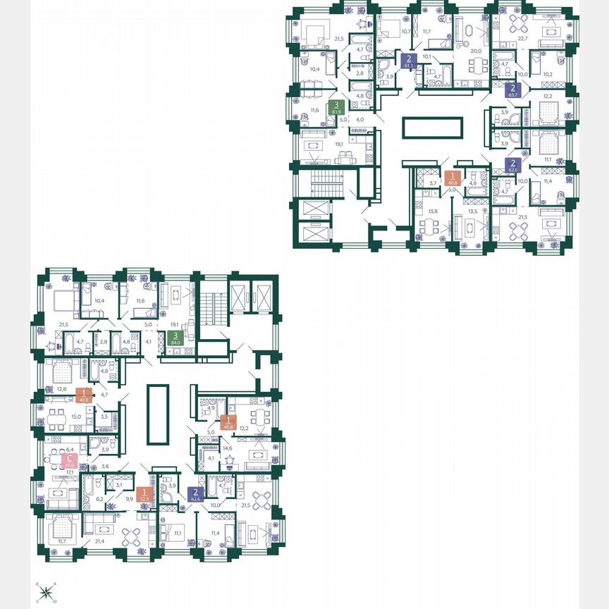 3-к. квартира, 83,9 м², 24/27 эт.