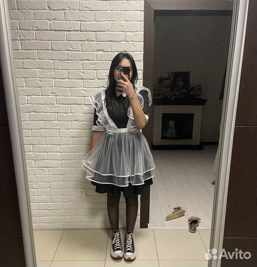 Школьное платье с фартуком