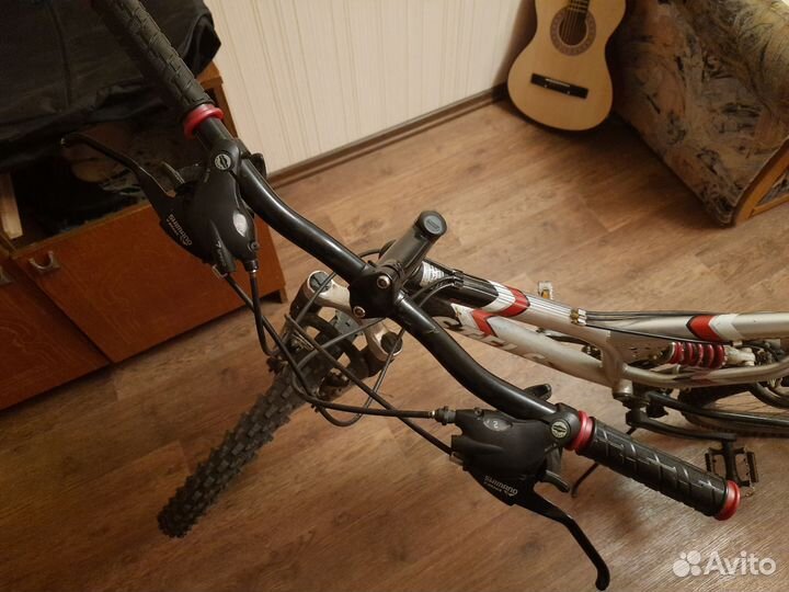 Взрослый горный велосипед, двухподвес