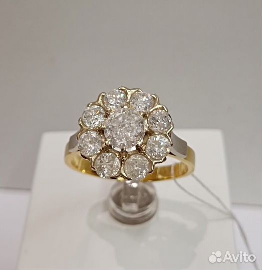 Кольцо,Золото,750,Бриллианты