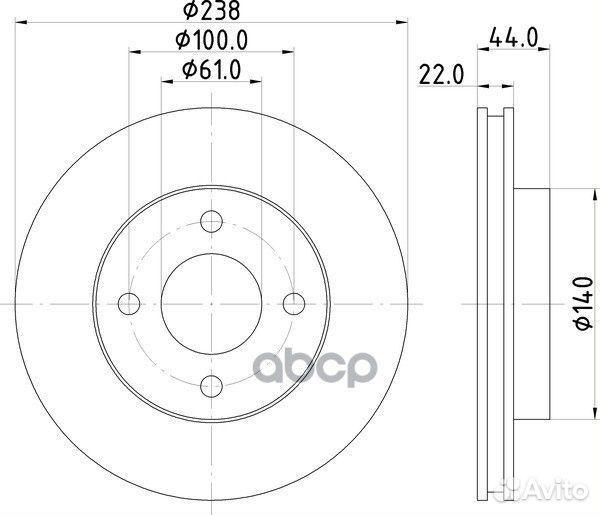 Диск тормозной перед ND2012K nisshinbo