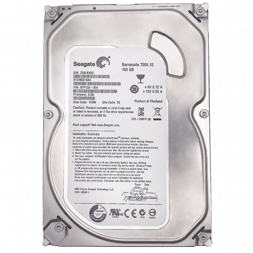 [ST3160316AS] Жесткий Диск Seagate 160gb Sata3 3.5 St3160316as