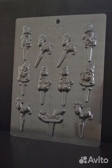 Форма для шоколада (Олень, Снеговик, Санта)