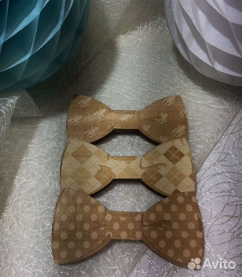 Деревянный галстук-бабочка