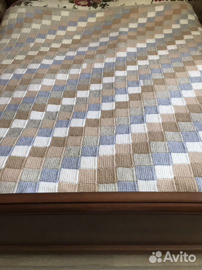 Покрывало плед вязанное