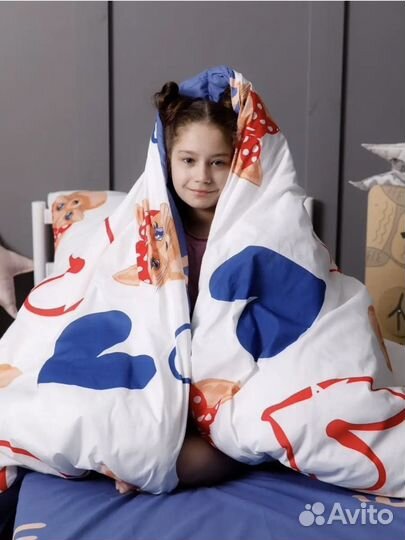 Постельное белье 1.5 спальное детское хлопок