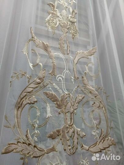 Тюль италия Панно из бархата на сетке Италия