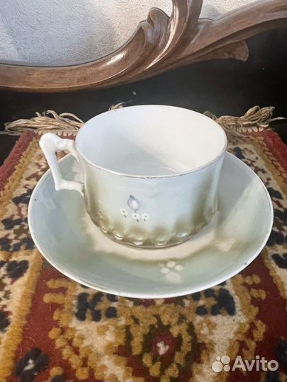 Чайная фарфоровая старинная пара Гарднер