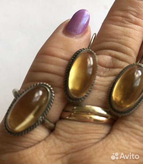 Серьги, кольца СССР винтаж