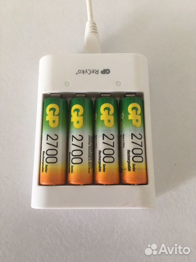 Аккумуляторные батарейки GP (AA-пальчиковые) 4 шт