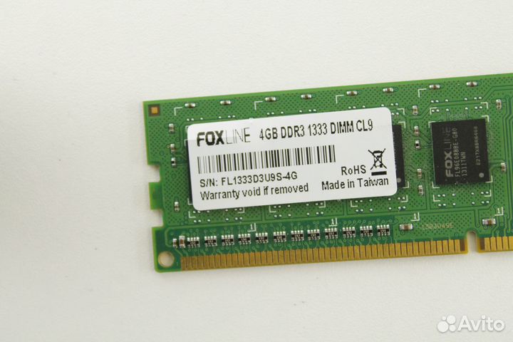 Оперативная память DDR3 4 GB 1333 MHz FoxLine
