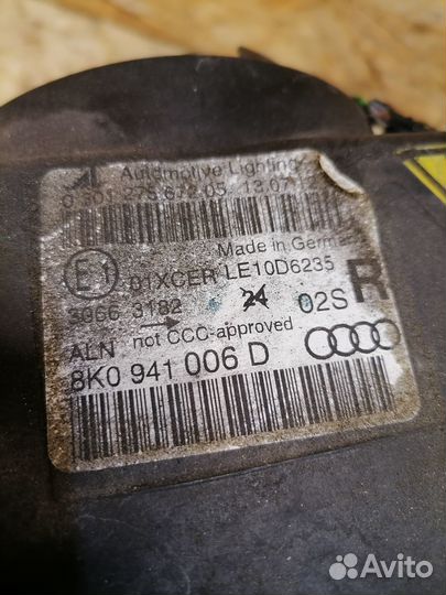 Фара правая Audi A4 B8 ксенон рестайлинг