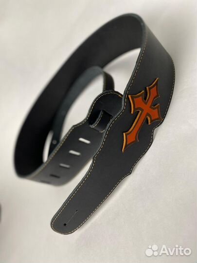 Кожаный гитарный ремень