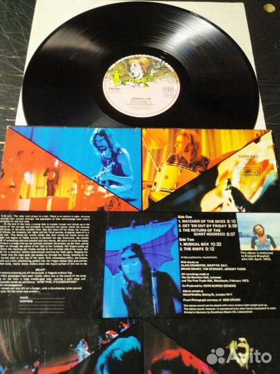 Genesis Live винил Германия 1973