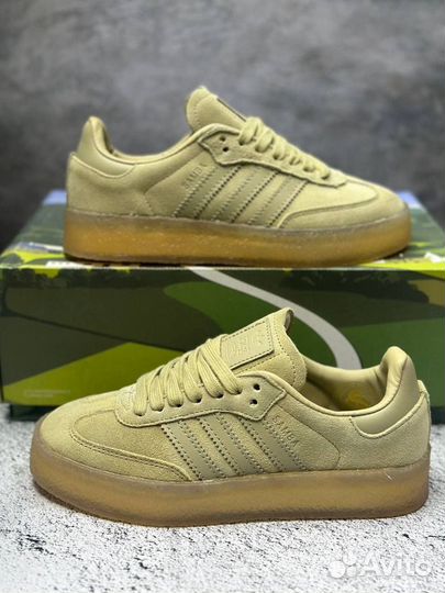 Кроссовки Adidas samba fieg зеленые