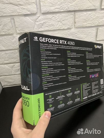 Видеокарта Palit GeForce RTX 4060 dual 8GB