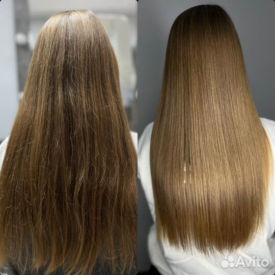 Кератиновое выпрямление волос