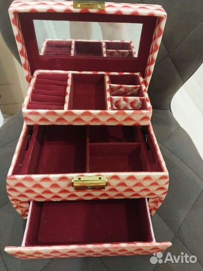 Шкатулка для украшений экокожа