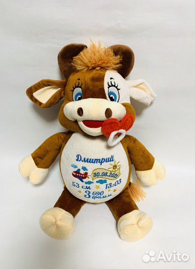 Именная мягкая игрушка с метриками