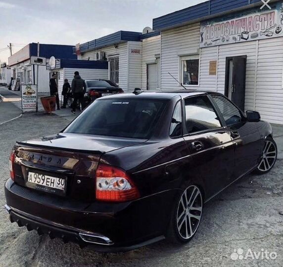 Диффузор (накладка) заднего бампера Приора 2