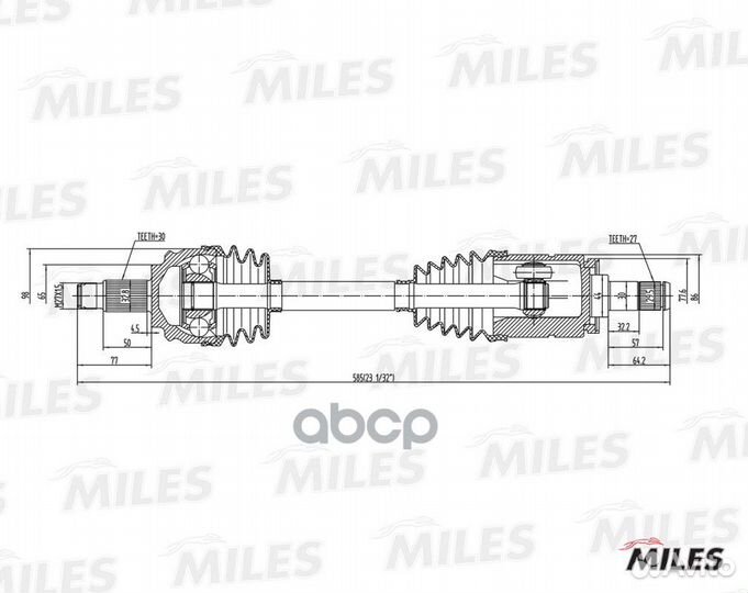 Привод в сборе BMW X5 E53 3.0-4.8 00-06 пер.лев