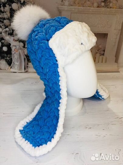 Шапка-ушанка женская