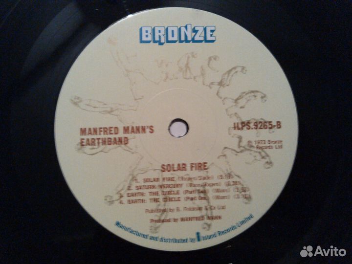 Manfred Mann - Solar Fire - Англия - 1 пресс