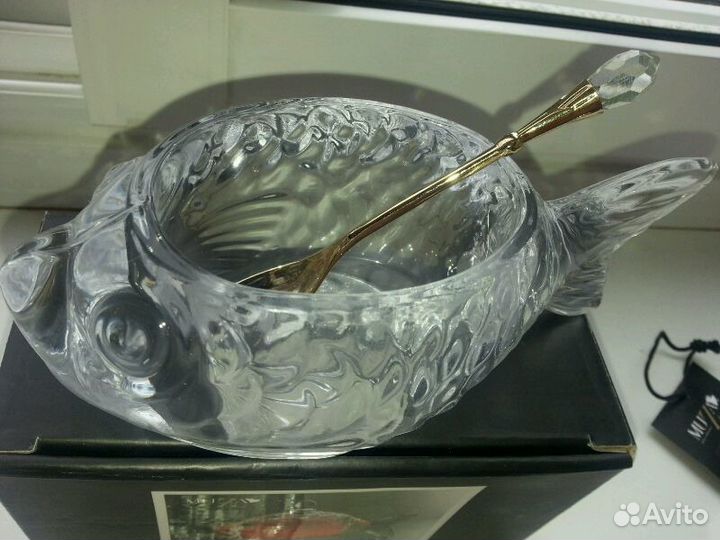 Икорница стеклянная новая