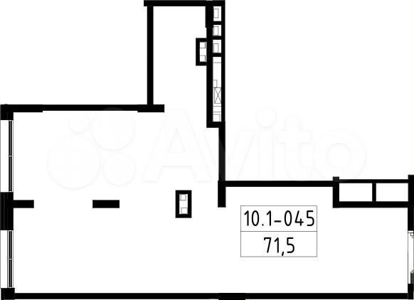 Продается торговое помещение, площадь 71.5 кв.м