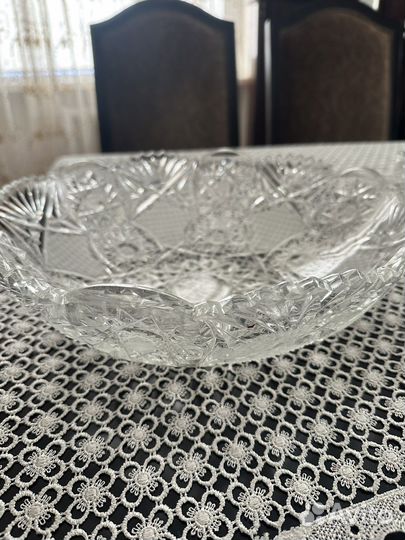 Ваза для фруктов хрусталь