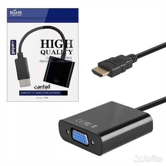 Переходник VGA - hdmi H118 черный