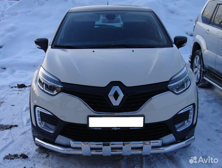 Renault Kaptur 2017 Защита перед бампера с декором