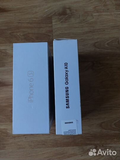 Коробки от iPhone 6S, 128 гб,Samsung A10,чехлы