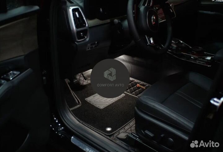 3Д (3D) коврики из экокожи KIA Sorento Соренто