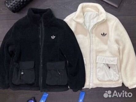 Куртка adidas двухсторонняя барашка