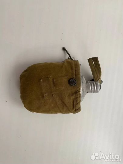 Алюминиевая фляжка с чехлом армейская