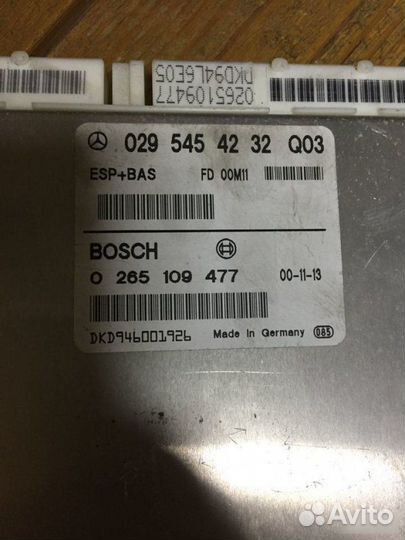 Блок управления ESP Mercedes-Benz A-Class W168