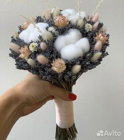 Свадебный букет невесты из сухоцветов