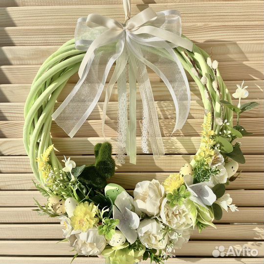 Пасхальный венок на дверь