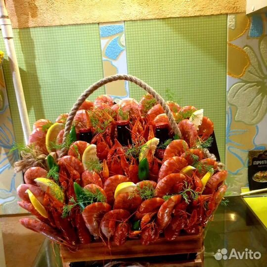 Мужской фуд букет из раков