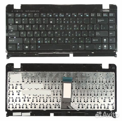 Клавиатура Asus Eee PC 1215 черная (+рамка)