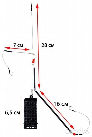 Снасть прямоугольная в сборке 2 шт по 100гр