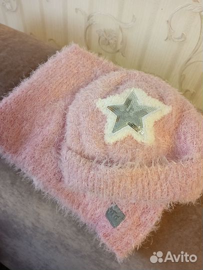 Комплект шапка и снуд