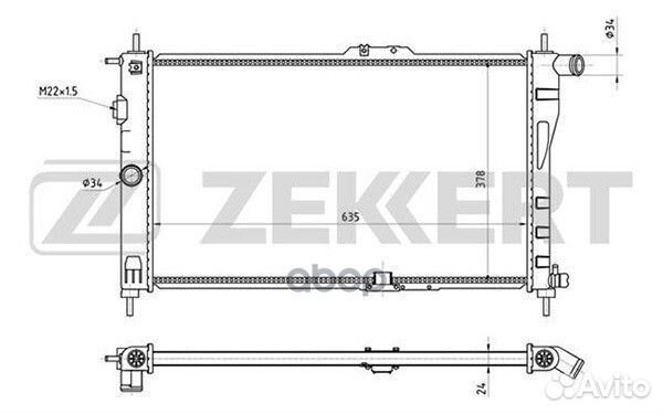 Радиатор охл. дв. Daewoo Cielo (kletn) 95- mk-1