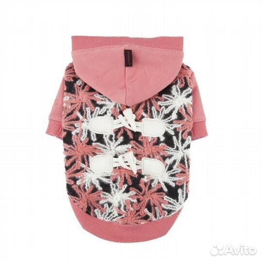 Puppia худи с капюшоном и вывязанными цветами 